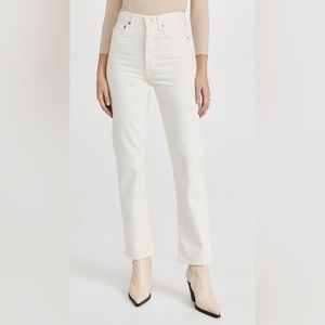 Agolde 90s Pinch Waist White Jeans